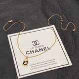 18K CC Perfume Bottle Necklace