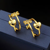 18K CE Triomphe Heart Earrings